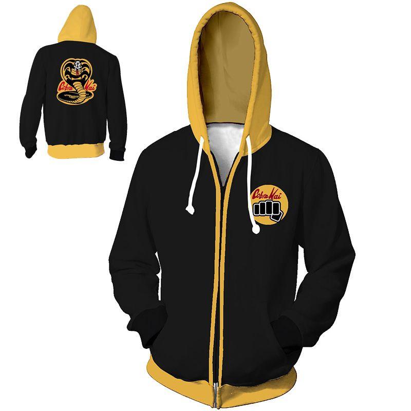 Breathable Karate Kid Val Armorr 3d Hoodie Jacket With Kangaroo Pocket
