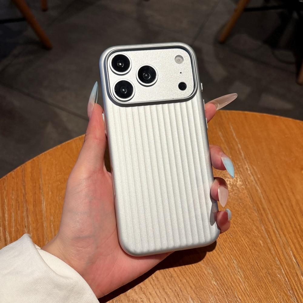 Модный 3D-чехол с гофрированной полосой, противоударный, для iPhone 17 16 15 14 13 12 Pro Max, Бизнес-багаж, Жесткая защитная крышка Funda