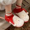 Winter New Cute Christmas Cotton Slippers for Woman Casual Warm Plush Anti-slip Girls Indoor Home Floor Fashion Party Slides