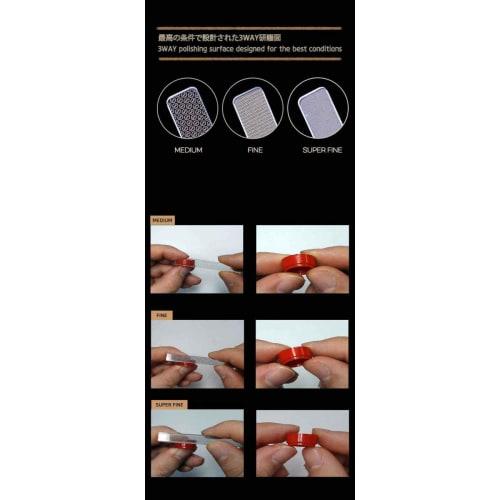 Infini Model Glass File Set (Large) 3-Piece Set for Plastic Models (ICT0002)