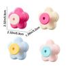4PCS Wall Mounted Flower Hooks Decorative Towel Hanger Multi-functional Key Hangers  Bathroom