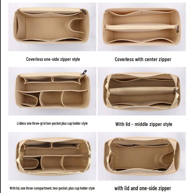 Фетровый органайзер для внутренней сумки: Многомодельное решение для косметики и хранения