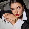 BULOVA Женские часы Sutton с прямоугольным перламутровым циферблатом/нержавеющая сталь золотистого оттенка 97L177