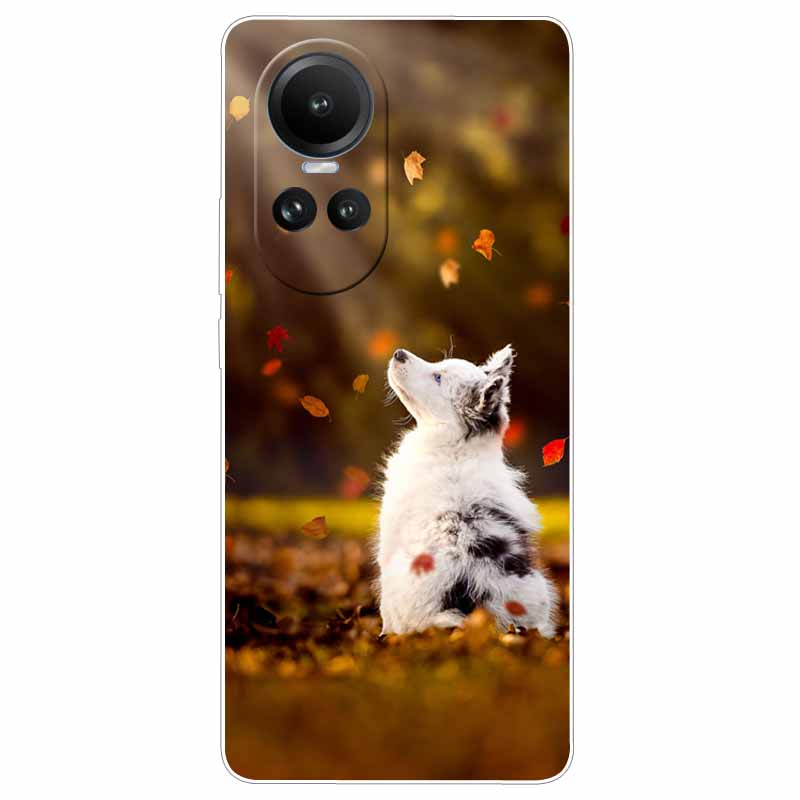 Чехол для Oppo Reno 10 5G CPH2531 Силиконовый Расписной Кот Животные ТПУ Мягкий Мраморный Coque для Oppo Reno10 Pro 5G CPH2525 Чехол для Телефона