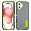 Чехол для iPhone 16 Plus с подставкой, чехол-бампер, PC+Силикон+EVA, дизайн 3-в-1
