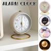 1PC Retro Alarm Clock Digital Quartz Clock Home Decorations Portable Compact Silent Clock Metal Stand Desktop Decor New