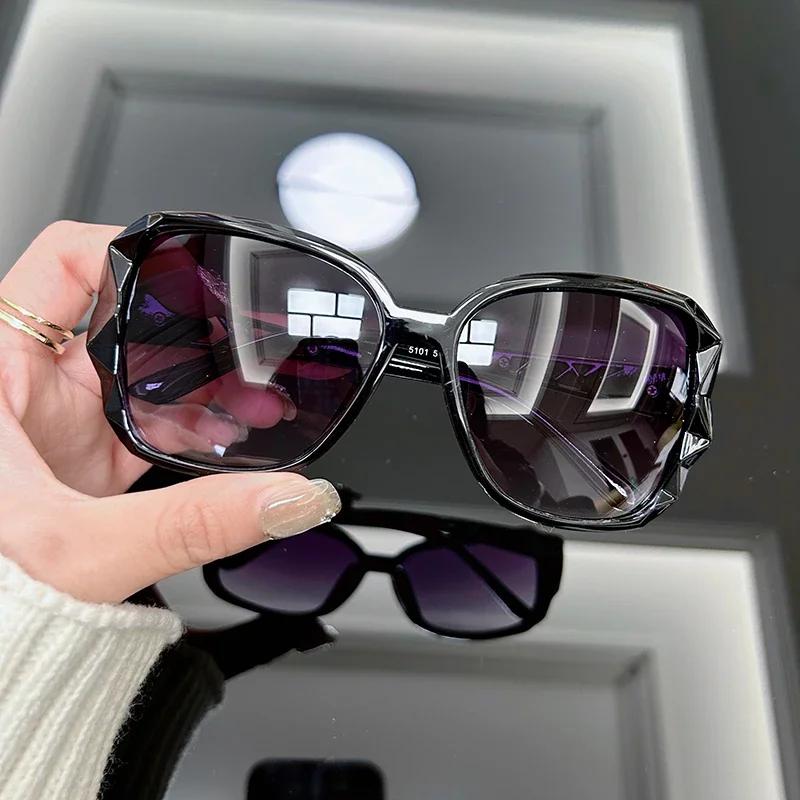 Vintage Square Sunglasses Women Luxury Brand Designer Sun Glasses Female Retro Big Frame Gradient Fashion