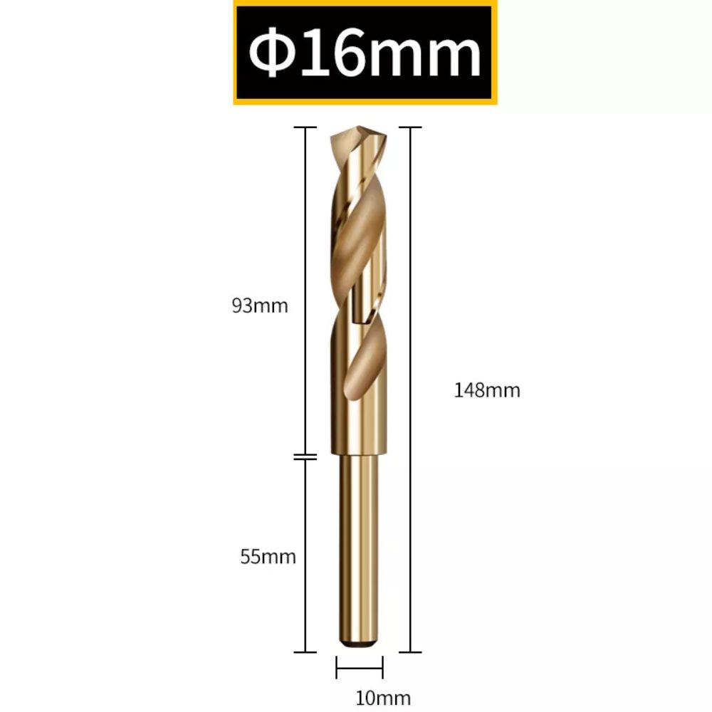 12mm-35mm Twist Drill Spiral Cobalt Reduced Shank Drills Portable Metal Hole Opener