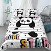 Panda Printed 2/3pcs Bedding Set Bamboo Duvet Cover For Adult Child Bedclothes And Pillowcases Comforter Covers Bed Sets