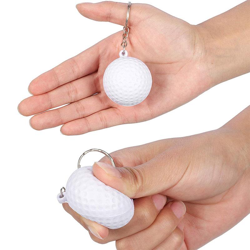 10Pcs Sports Keychain Car Key Chain Key Ring Golf Ball Pendant Keyring For Favorite Sportsman's Gift 4