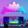 RGB-IC Intelligent Hexagonal Wall Lamp Color Changing Ambient Night Light Game Room DIY Shape Music Rhythm Atmosphere Lights
