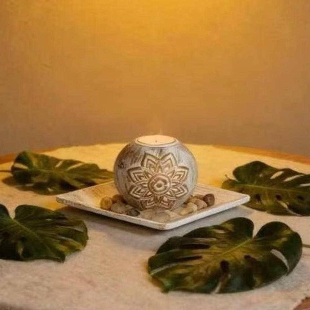 with Tray Tealight Candlestick Wood Wooden Candle Holder Decorative Candlestick  Bedroom