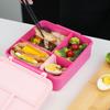 Stainless Steel Bowl, Lunch Box, Plastic Dinner Plate, Microwaveable Heating Compartment, Bento Box, Children's Lunch Box