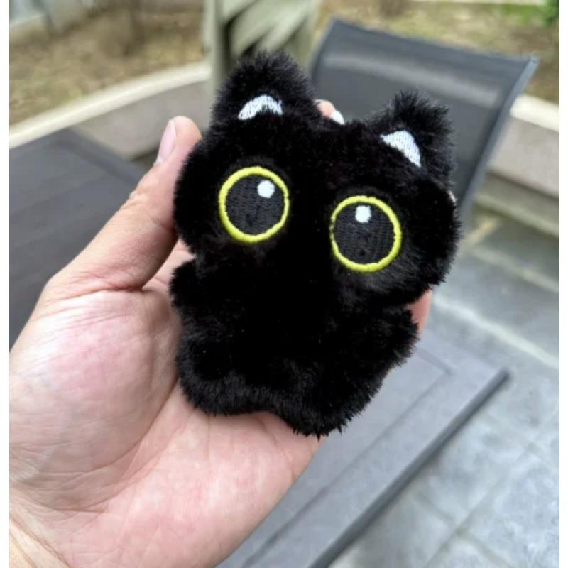Маленькая черная кошка Сумка Подвеска Мультяшный Милый Животный Плюшевая Кукла Студенческий Рюкзак Модная Подвеска Брелок для ключей автомобиля Подарок-сюрприз на день рождения