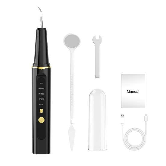 Удаление зубного налета с 1/4 сменными насадками Удаление зубного камня и налета Стоматологический инструмент Домашний Дорожный Перезаряжаемый Ультразвуковой Электрический Очиститель Зубов