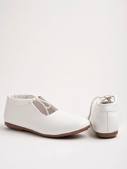 Shoetopia Women Dress Shoes Stylish Metallic Flats with Black Bow Detail, Perfect for Formal & Casual Occasions