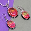 Tourmaline Set Gemstone Gift Wedding Party Bi-Color Pendant,Earring,Ring