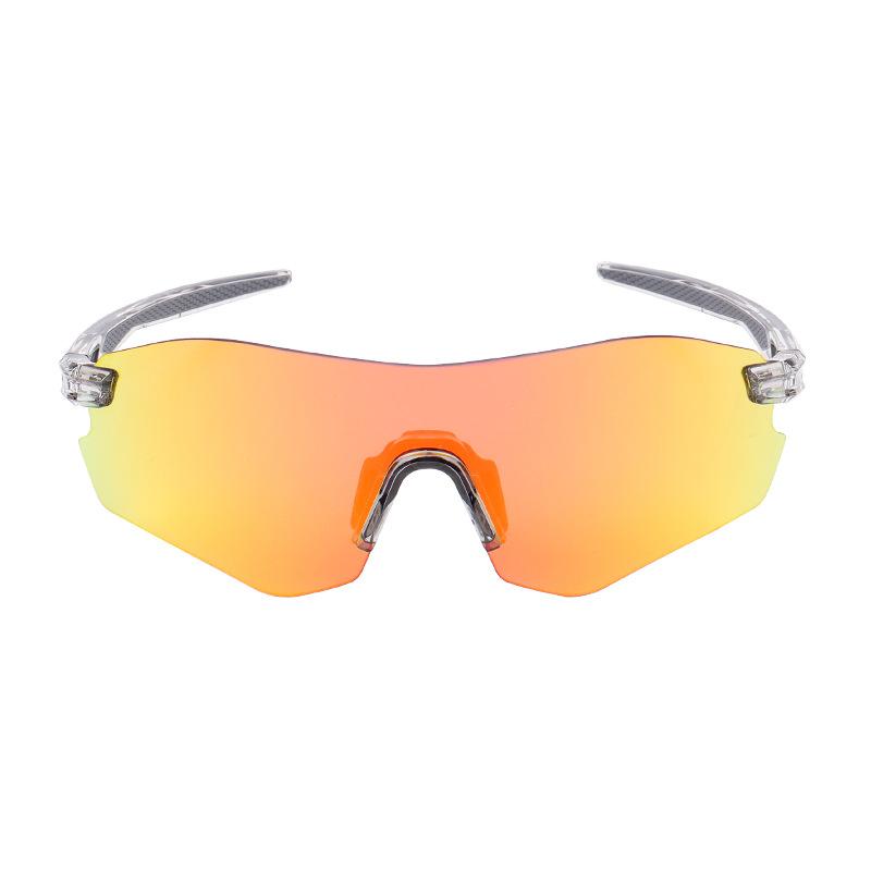 Cycling Glasses TR90 Frame Material Color Changing Coating Unisex Outdoor Sports Running Windproof Anti-UV Frameless Goggles