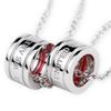 Silver SV925 Pair Necklace with Real Red Thread Set of 2 Pairs for Men and Women