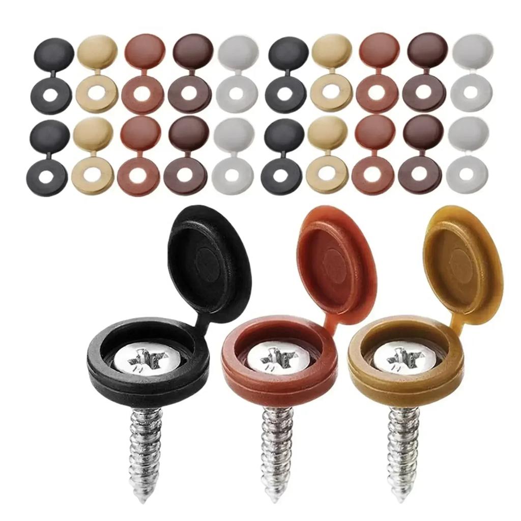 5/100pcs Screw Plastic Decorative Covers Universal Car Furniture Self-tapping Screw Cap Decor Cover Auto Accessories