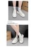 Pearl Women's High-End White Sneakers - Spring/Autumn Thick Sole, Height-Boosting, Versatile Sports Casual Shoes