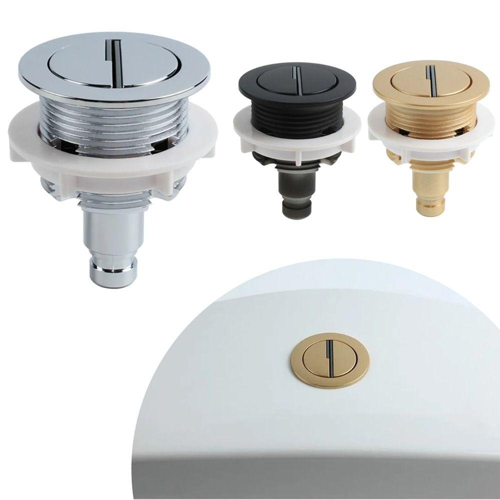 Water-Saving Toilet Push Button Chrome Plating Flush Valve Button Toilet Flush Valve Toilet Tank
