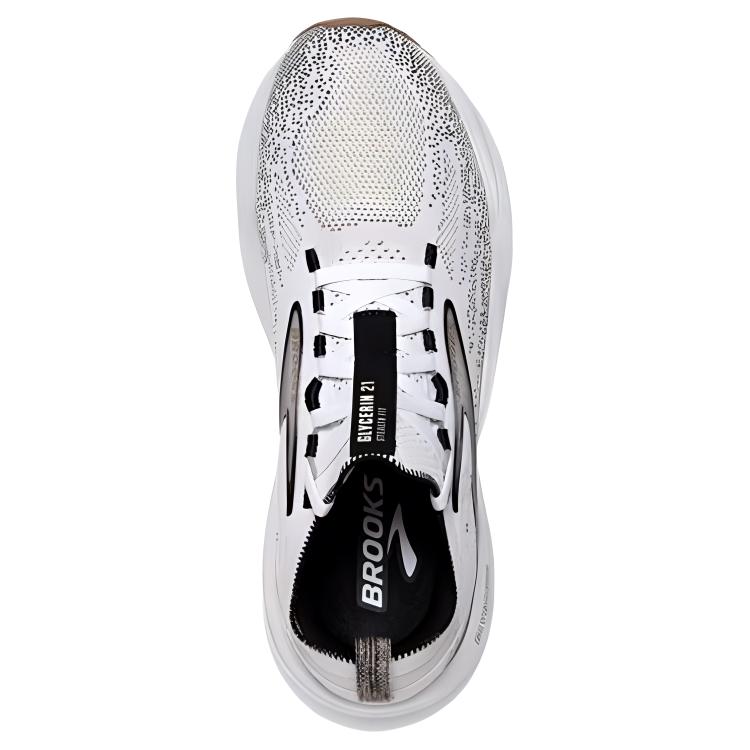 Brooks Кроссовки женские Glycerin StealthFit 21 Белый Серый Черный 120410-1B-135
