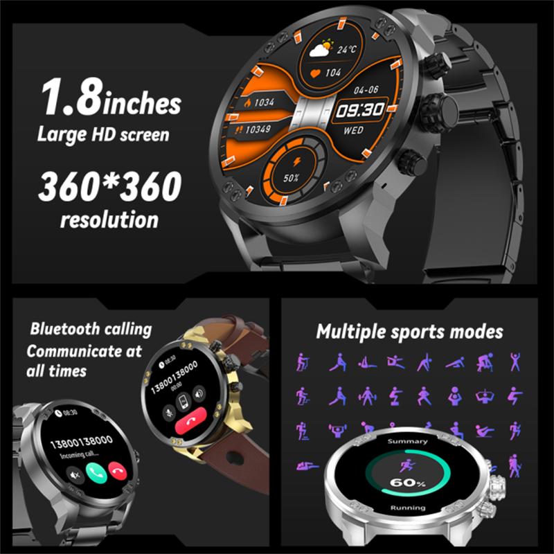 SACOSDING Новые водонепроницаемые HD Bluetooth Call мужские умные часы с голосовым управлением - BP/HR/SpO2/Sleep Sports Smartwatch для Android/iOS