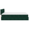 Ottoman Bed with Mattress & LEDs Dark Green 140x190 cm Velvet