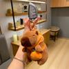 Брелок для ключей Capybara Cross Dressing, плюшевая подвеска в виде животного в виде мультяшной куклы, брелок для сумки, подвеска