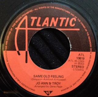 7inch Record JO ANN CAMPBELL TROY SEALS Same Old Feeling Just Because ATL10819 Atlantic 1976 Netherland SoulFunk Used
