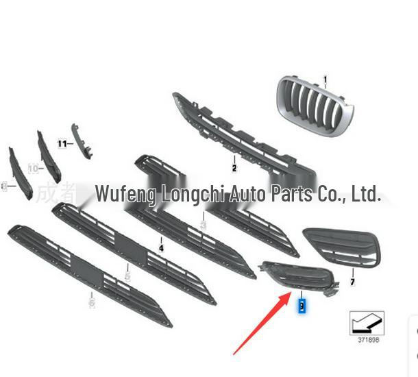 BMW X3 F25 Front Bumper Wind Nets & Fog Light Bezels (Left & Right)