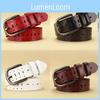Waist Fashionable Leather Belt Hollow Pattern Metal Pin Closure Outfits Casual