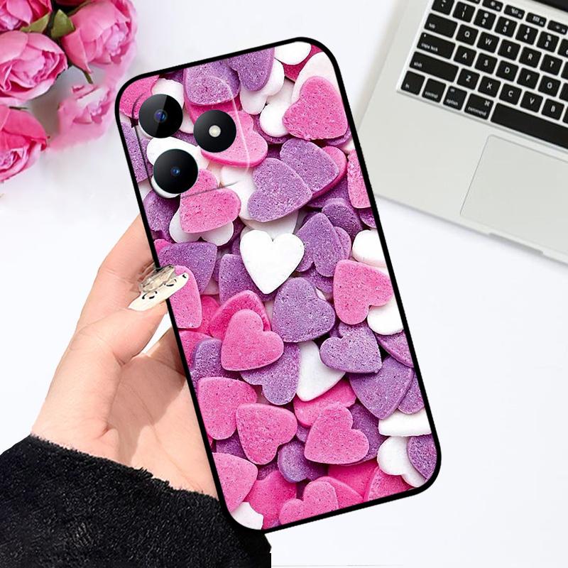 Мультяшный модный чехол для Realme Note 50 Coque Narzo N53 ТПУ силиконовые чехлы для телефона для Oppo Realme C51 C51s C53 4G Мягкий бампер