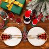 Christmas Silverware Holder Funny Christmas Utensil Bags Holiday Tableware Decor 12.5cm/4.9inch Christmas Utensil Silverware