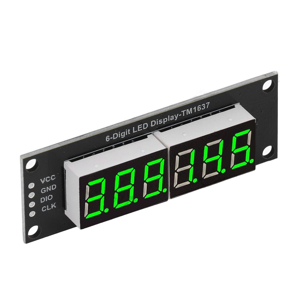 Светодиодный цифровой дисплей 0,36 дюйма 6 бит 7 сегментный TM1637 светодиодный модуль отображения часов с зеленым светом 5 В