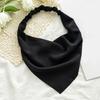 Woman Girls Solid Summer Head Scarf Chiffon Triangle Bandanas Women Elastic Hairband Hair Accessories Headwear Ornaments