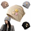 Star Detail Slouchy Beanie Japanese Style Skull Cap Durable Pull-On Hat  Outdoor