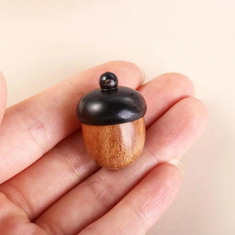 1Pc Mini Pill Case Solid Wood Bottle Holder Sandalwood Rescue Container Storage Box Pill Case Container Pill Box Key Chain