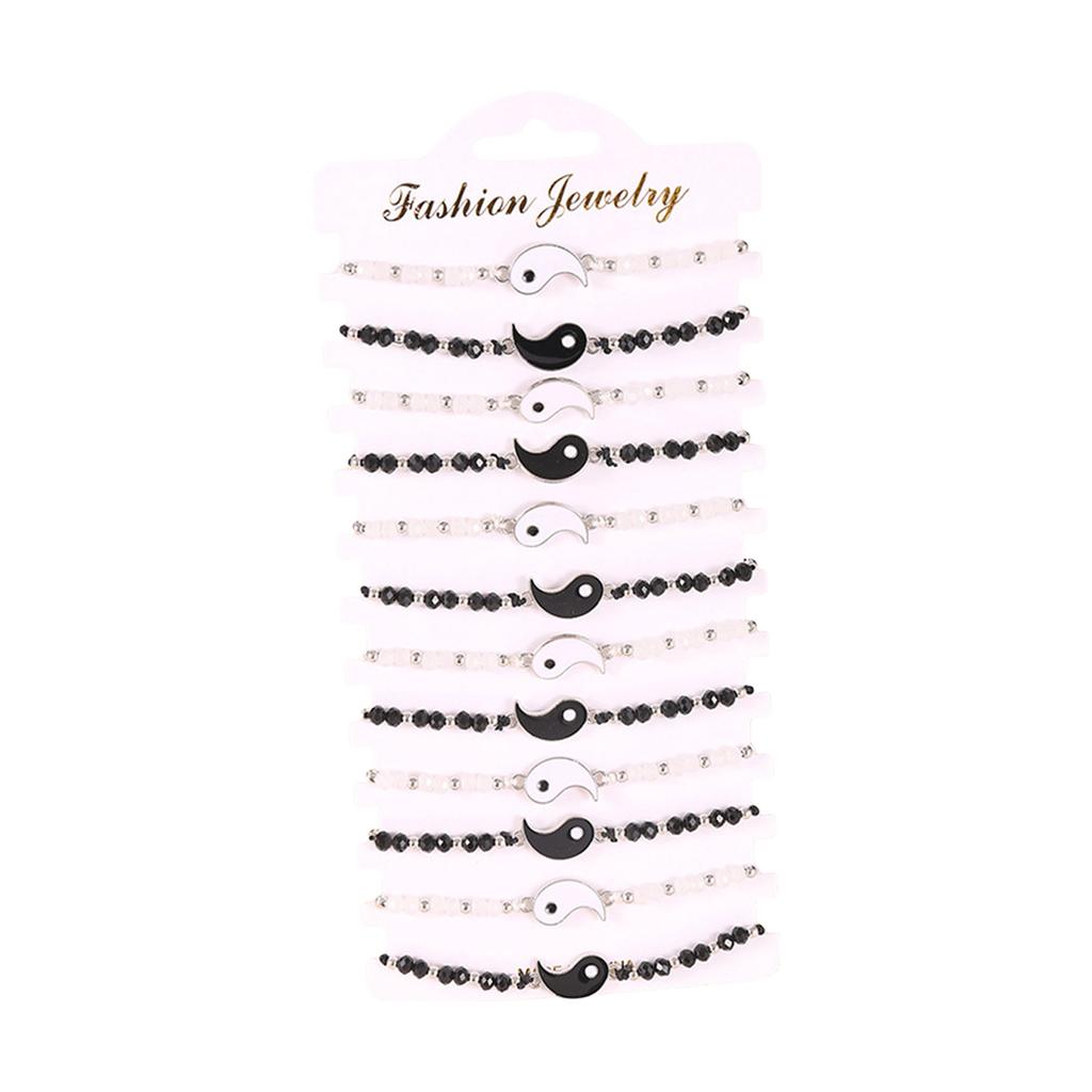 Set of 12 Unique Handmade Bracelet Soft Bracelet Fashion Wristband Woven Bracelet Alloy Texture for Various Occasions