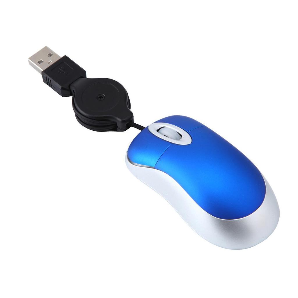 Children's Wired Mini Mouse with USB Retractable Cable – Creative Computer Peripheral for Laptops