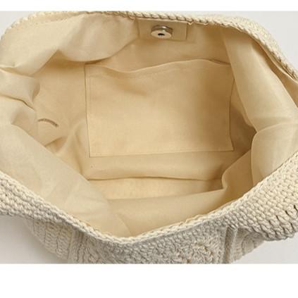 IELGY Lazy Style Knitted Summer Shoulder Vacation Beach Bag Large Capacity Tote Bag