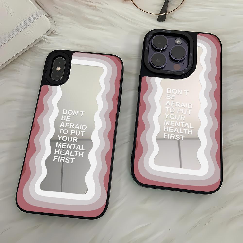 Mirror Phone Case for iPhone 15 11 13 14 for 15 16 Pro Max 12 13 16 Pro Cloud Flower and Animal Cute Style Phone Case