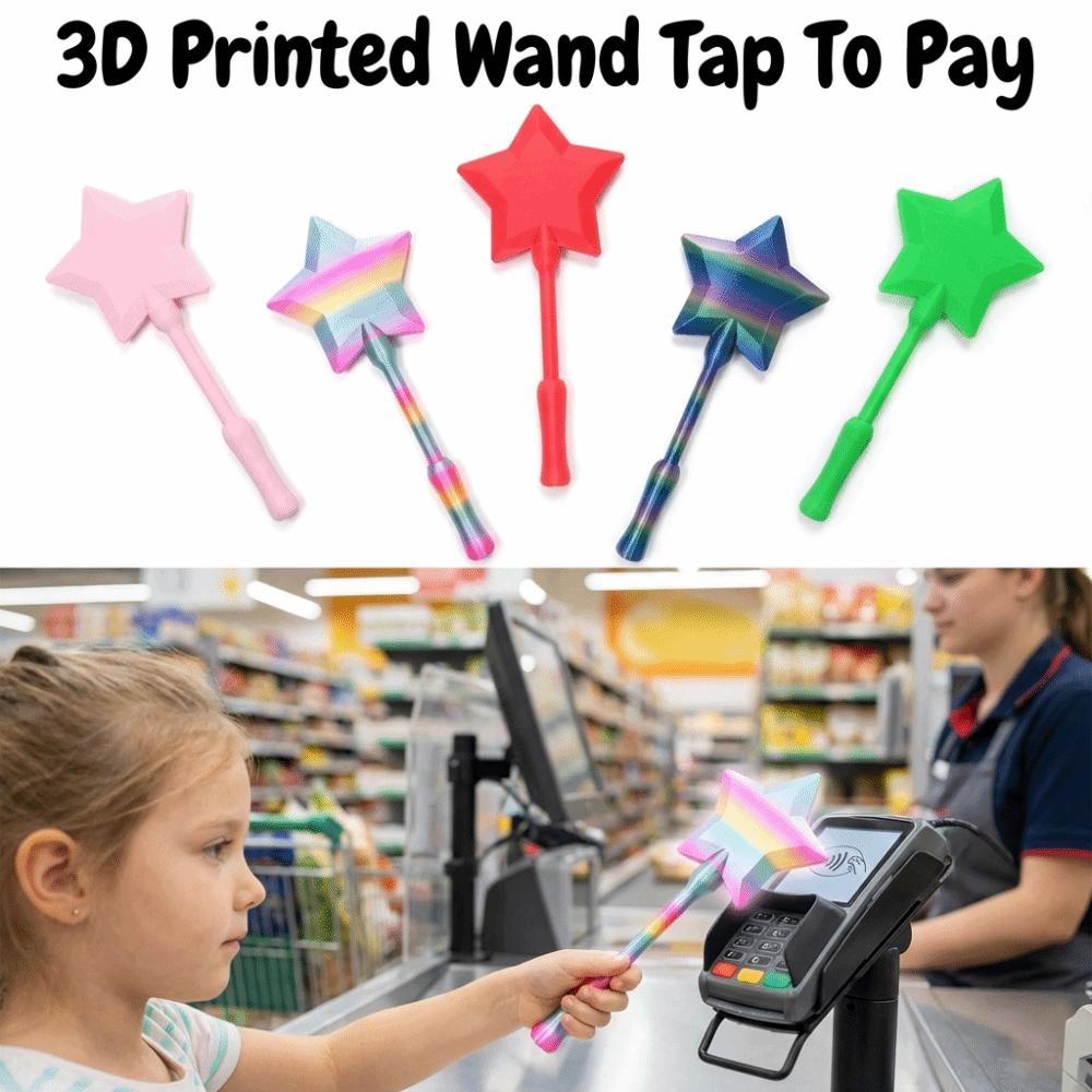 Creative Contactless Payment Sleeve Portable Star Magic Wand Holder  Gift for Girls