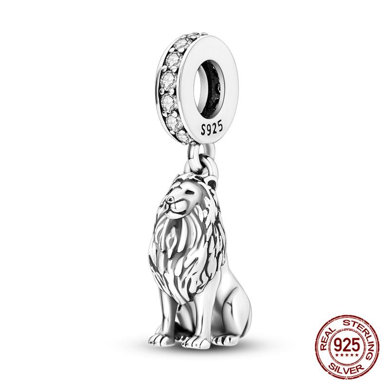 100% 925 silver Animal Series Bulldog Zebra Squirrel Charms Fit Original 925 Bracelet DIY Jewelry Making Women Gift