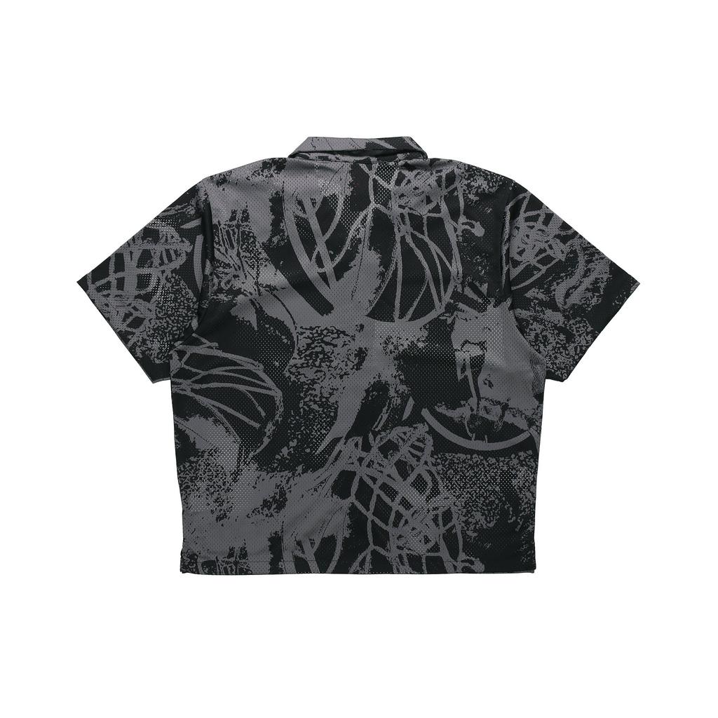Air Jordan Flight Knit Print Свободная баскетбольная рубашка с короткими рукавами Мужские топы Черный CZ4736-010