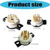 9 Pin Ceramic Tube Socket, ABS Copper Base for Auditory Equipment Repair and DIY Amplifiers Build Projects, 1 Piece