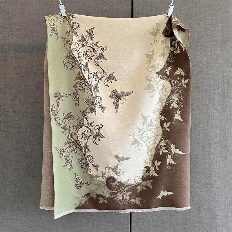 Fashion Luxury Thicken Warm Winter Women Scarf Imitation Cashmere Shawl Pashmina Scarves Female Wrap Blanket Ladies Poncho