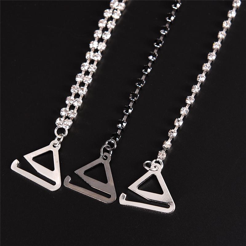 Сексуальный женский бюстгальтер из 1 комплекта 1/2 ряда с прозрачными кристаллами и стразами, регулируемый металлический бюстгальтер на бретелях