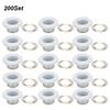 200 Sets Eyelet Buckle Metallic Grommet Shoes Leather Bags DIY Craft Button Rivet Tool 6mmWhite